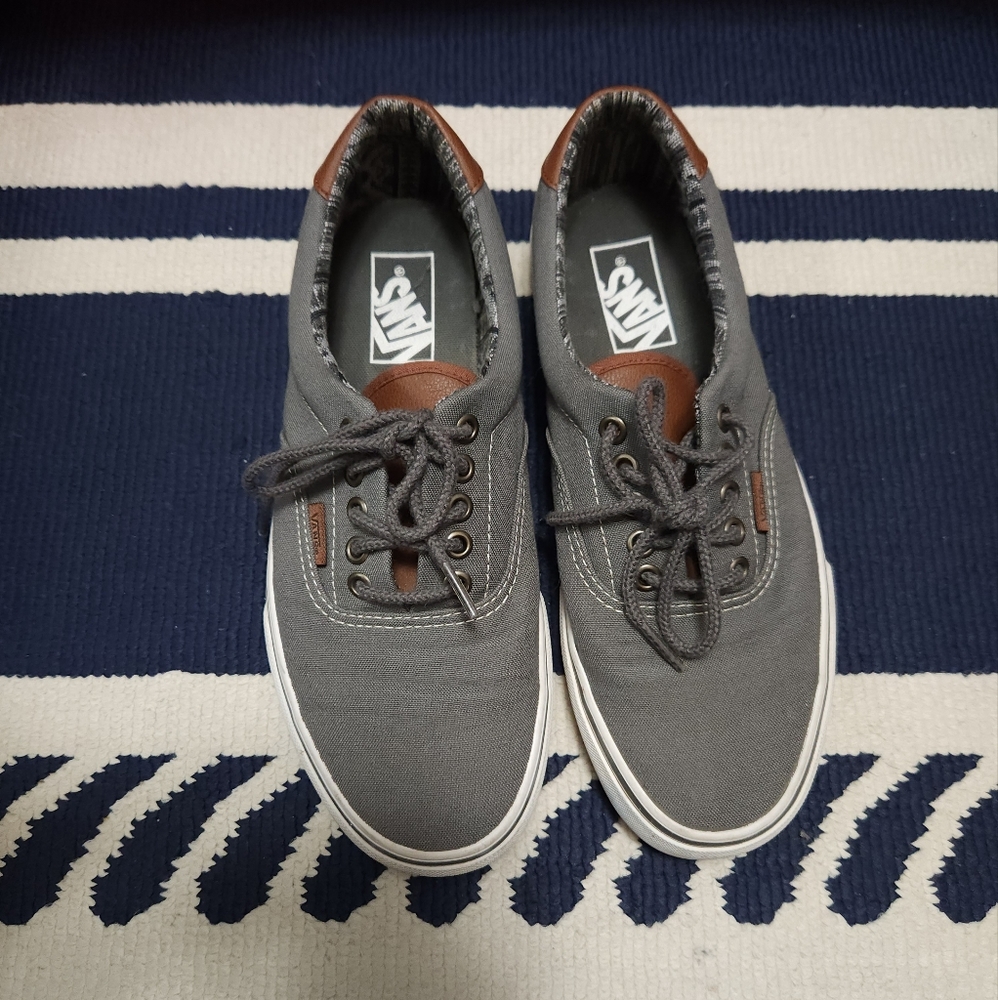 Era 59 Vans Leather and Grey Canvas Sz 9